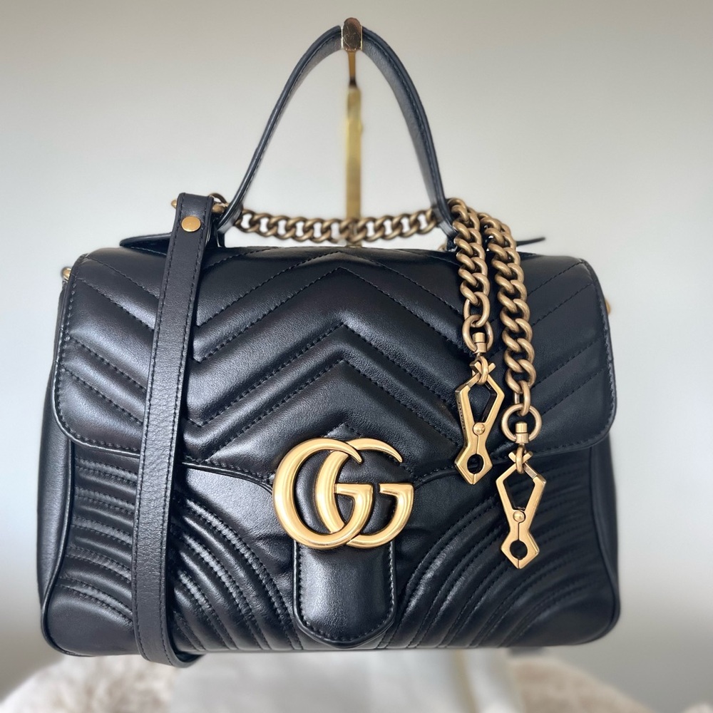 Gucci Marmont Leather Shoulder Bag